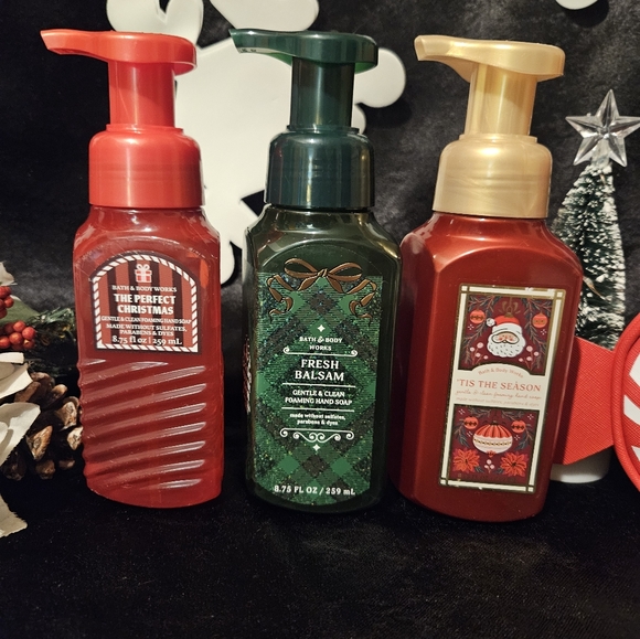 Bath & Body Works Holiday Hand Soap Trio - Red, Green, Gold - Picture 8 of 8